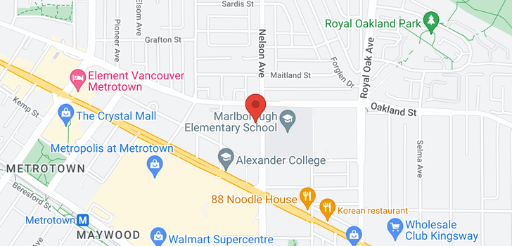 map of 304 6055 NELSON AVENUE